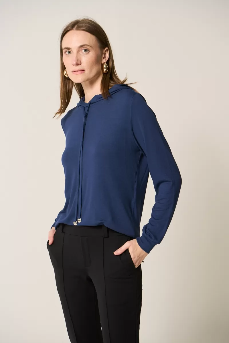 Hidrogênio - NAVY KNITTED HOODED TOP - 20363004 Hidrogênio - NAVY KNITTED HOODED TOP - 20363004