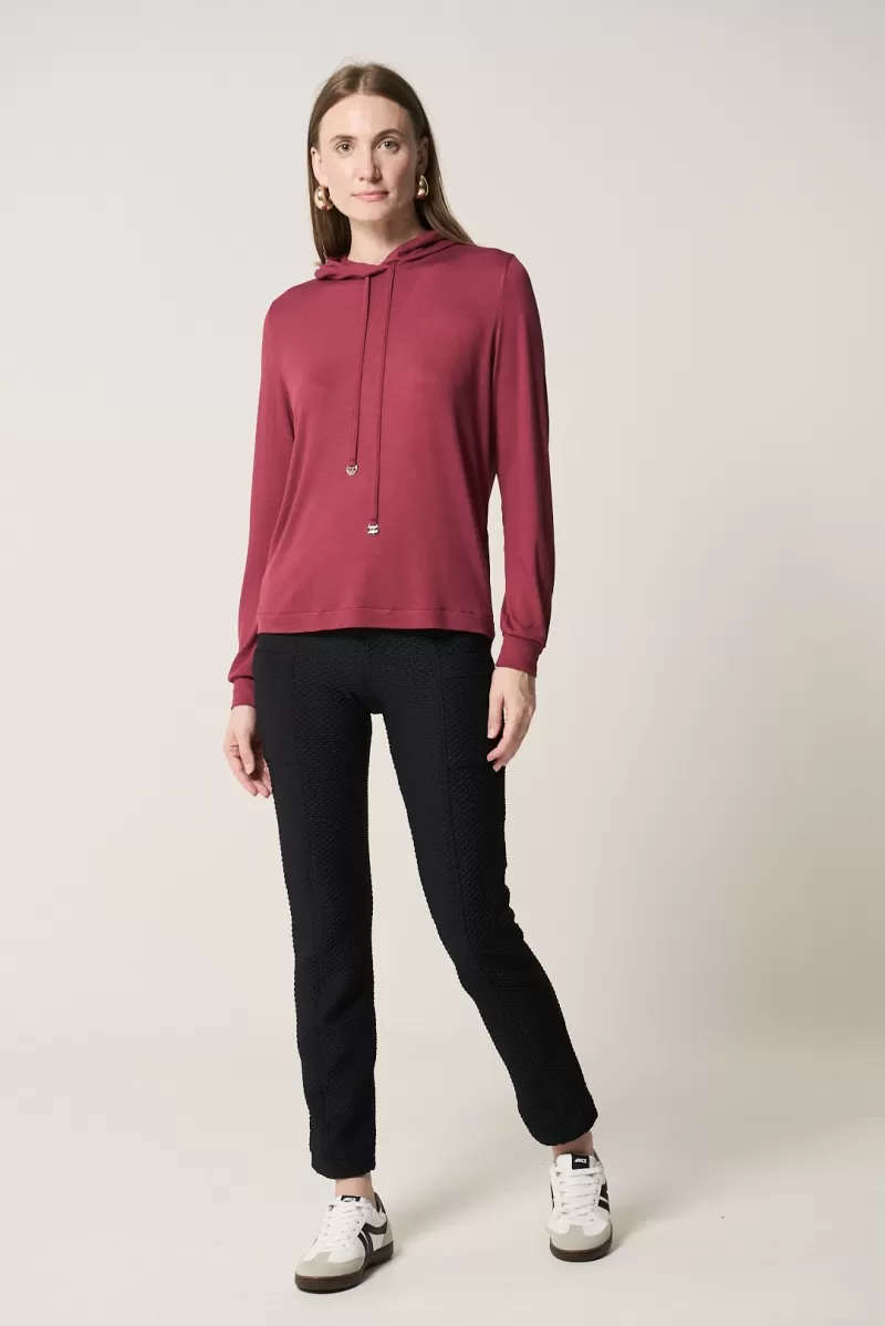 Hidrogênio - BURGUNDY KNITTED HOODED TOP - 20363097 Hidrogênio - BURGUNDY KNITTED HOODED TOP - 20363097