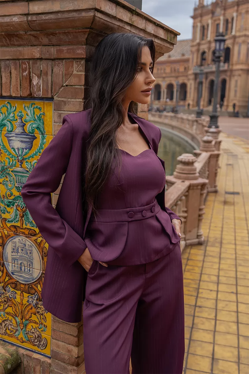 Dot Clothing - Max Blazer Dot Clothing Grape Pinstripe - 2684UVA Dot Clothing - Max Blazer Dot Clothing Grape Pinstripe - 2684UVA