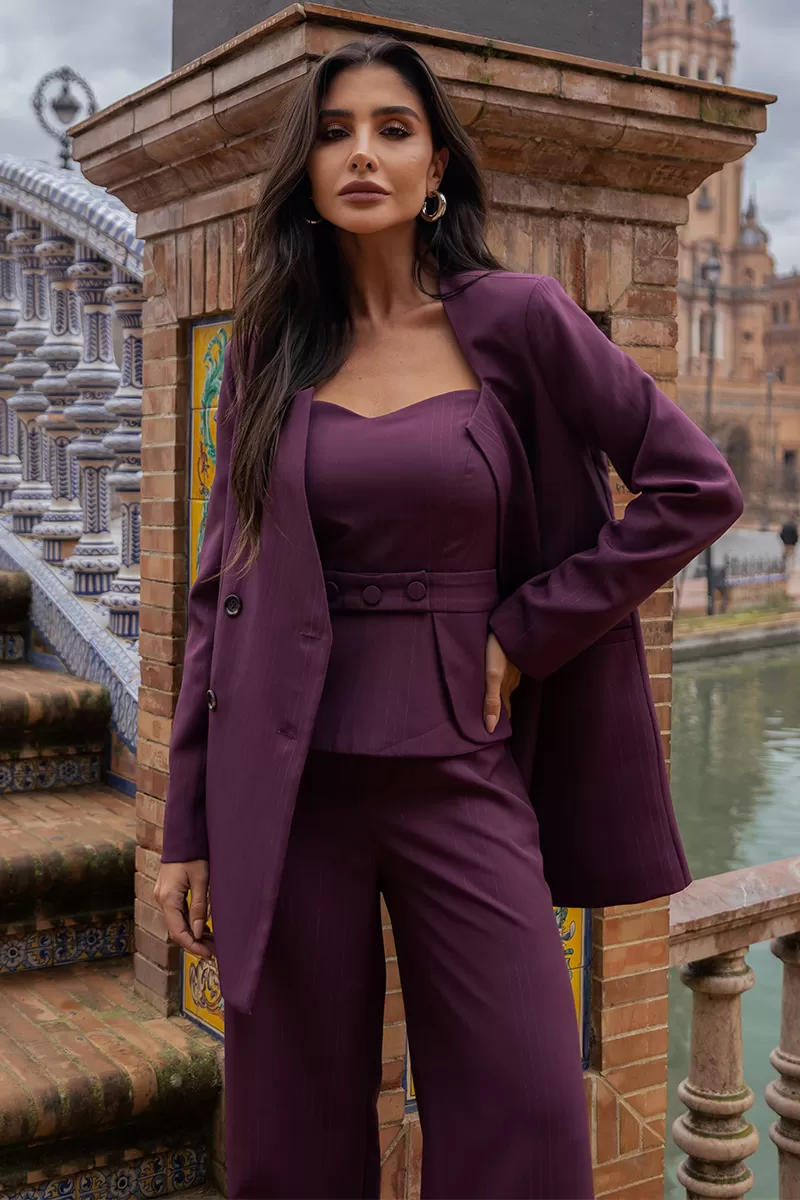 Dot Clothing - Max Blazer Dot Clothing Grape Pinstripe - 2684UVA Dot Clothing - Max Blazer Dot Clothing Grape Pinstripe - 2684UVA