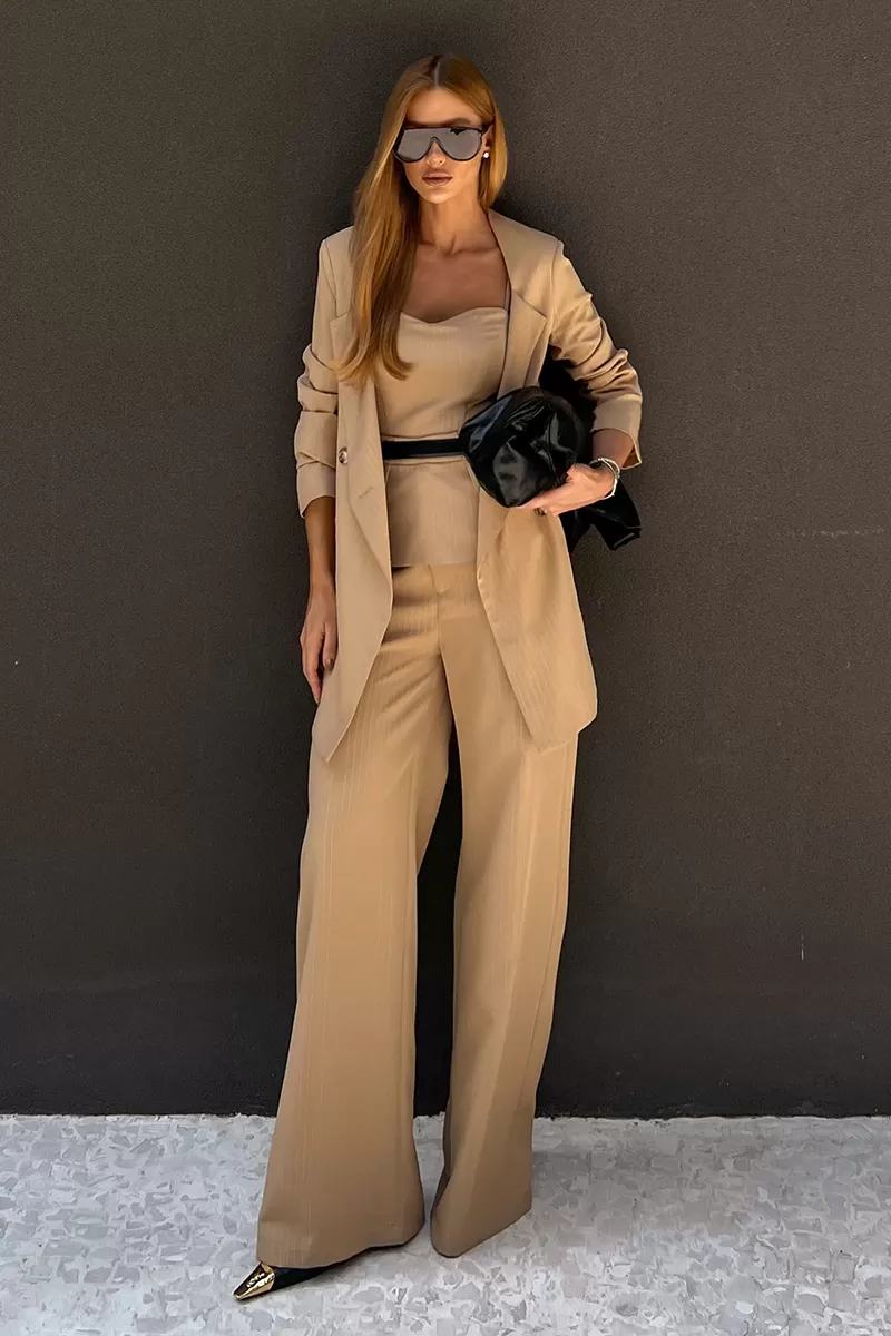 Dot Clothing - Max Blazer Dot Clothing Beige Pinstripe - 2684BEGE Dot Clothing - Max Blazer Dot Clothing Beige Pinstripe - 2684BEGE
