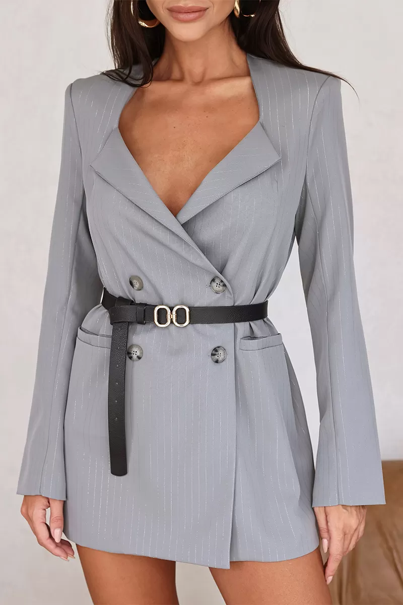 Dot Clothing - Max Blazer Dot Clothing Gray Pinstripe - 2684CINZA Dot Clothing - Max Blazer Dot Clothing Gray Pinstripe - 2684CINZA