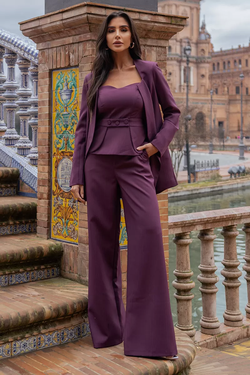 Dot Clothing - Set Dot Clothing Tailoring Pinstripe Grape - 2678UVA Dot Clothing - Set Dot Clothing Tailoring Pinstripe Grape - 2678UVA