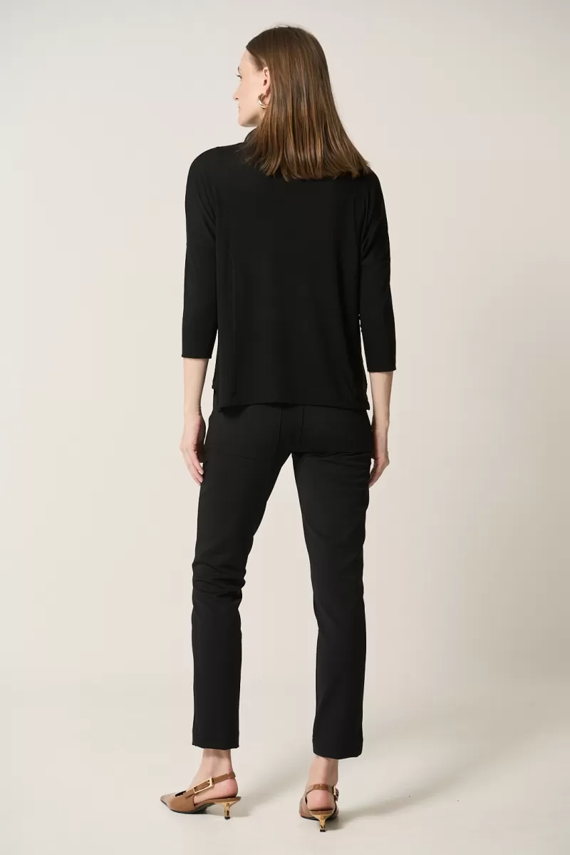 Hidrogênio - BLACK SQUARE BLOUSE WITH SILVER COLLAR - 20336001 Hidrogênio - BLACK SQUARE BLOUSE WITH SILVER COLLAR - 20336001