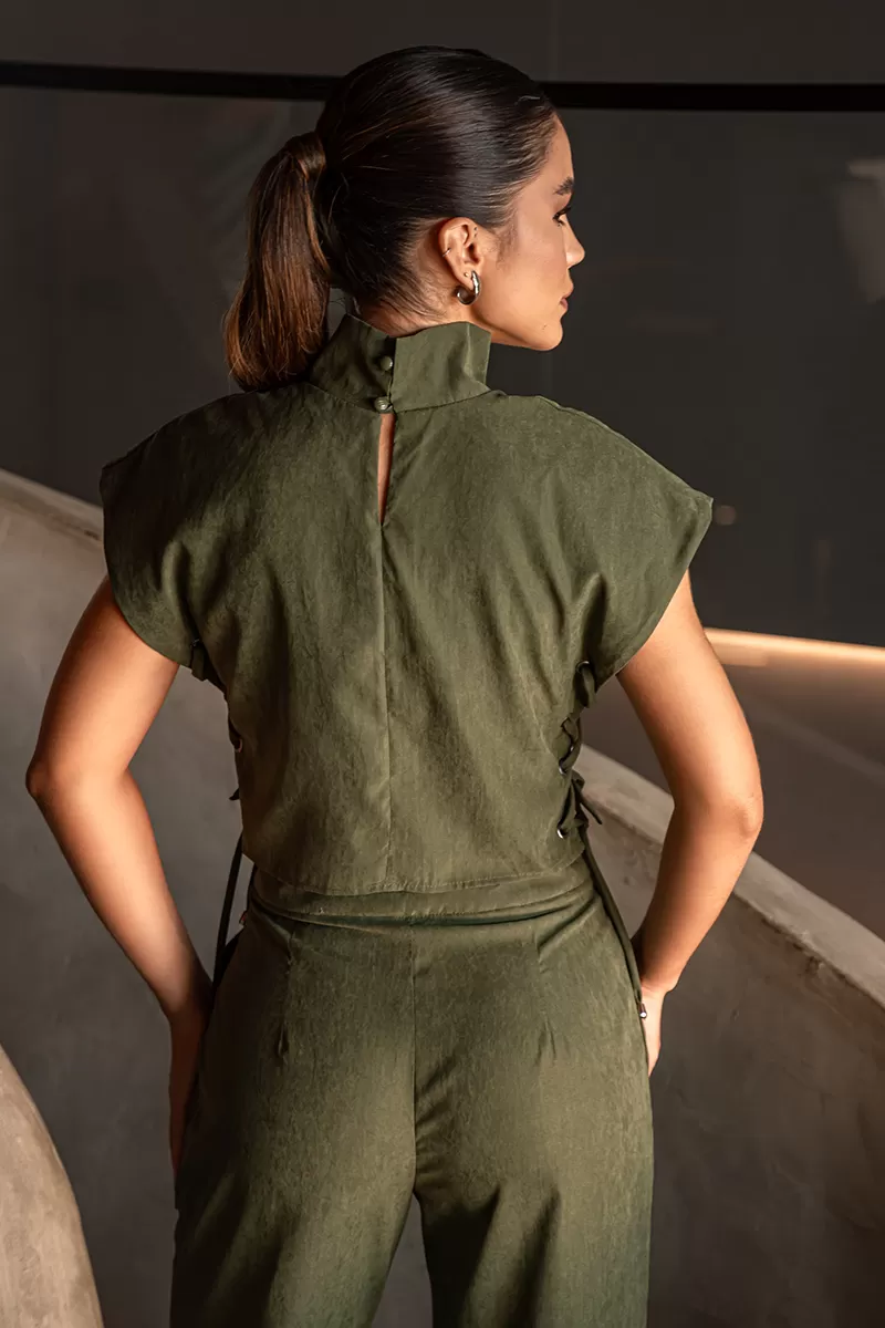Dot Clothing - Set Dot Clothing Shirt and Pants Eyelets Green - 2668VERDE Dot Clothing - Set Dot Clothing Shirt and Pants Eyelets Green - 2668VERDE