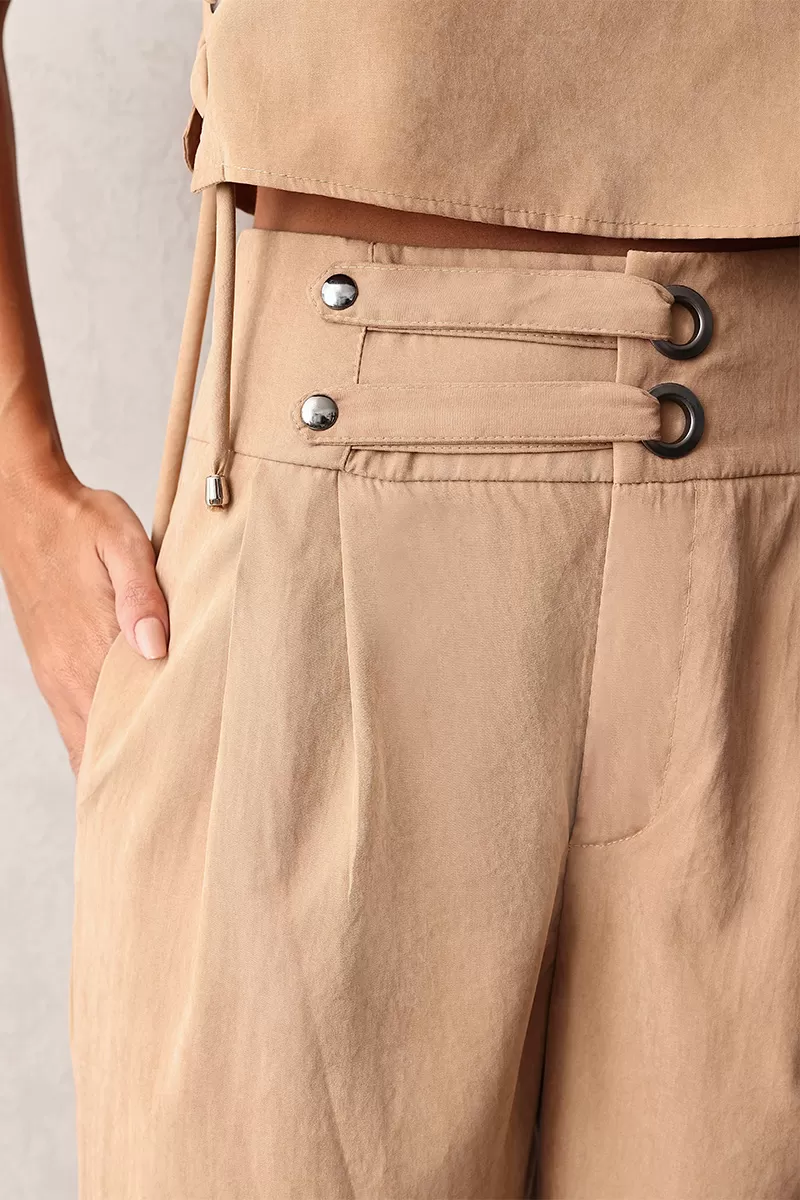 Dot Clothing - Dot Clothing Set Shirt and Pants Eyelets Beige - 2668BEGE Dot Clothing - Dot Clothing Set Shirt and Pants Eyelets Beige - 2668BEGE