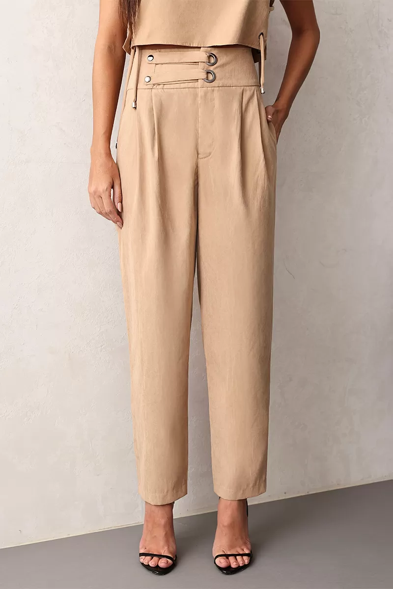 Dot Clothing - Dot Clothing Set Shirt and Pants Eyelets Beige - 2668BEGE Dot Clothing - Dot Clothing Set Shirt and Pants Eyelets Beige - 2668BEGE