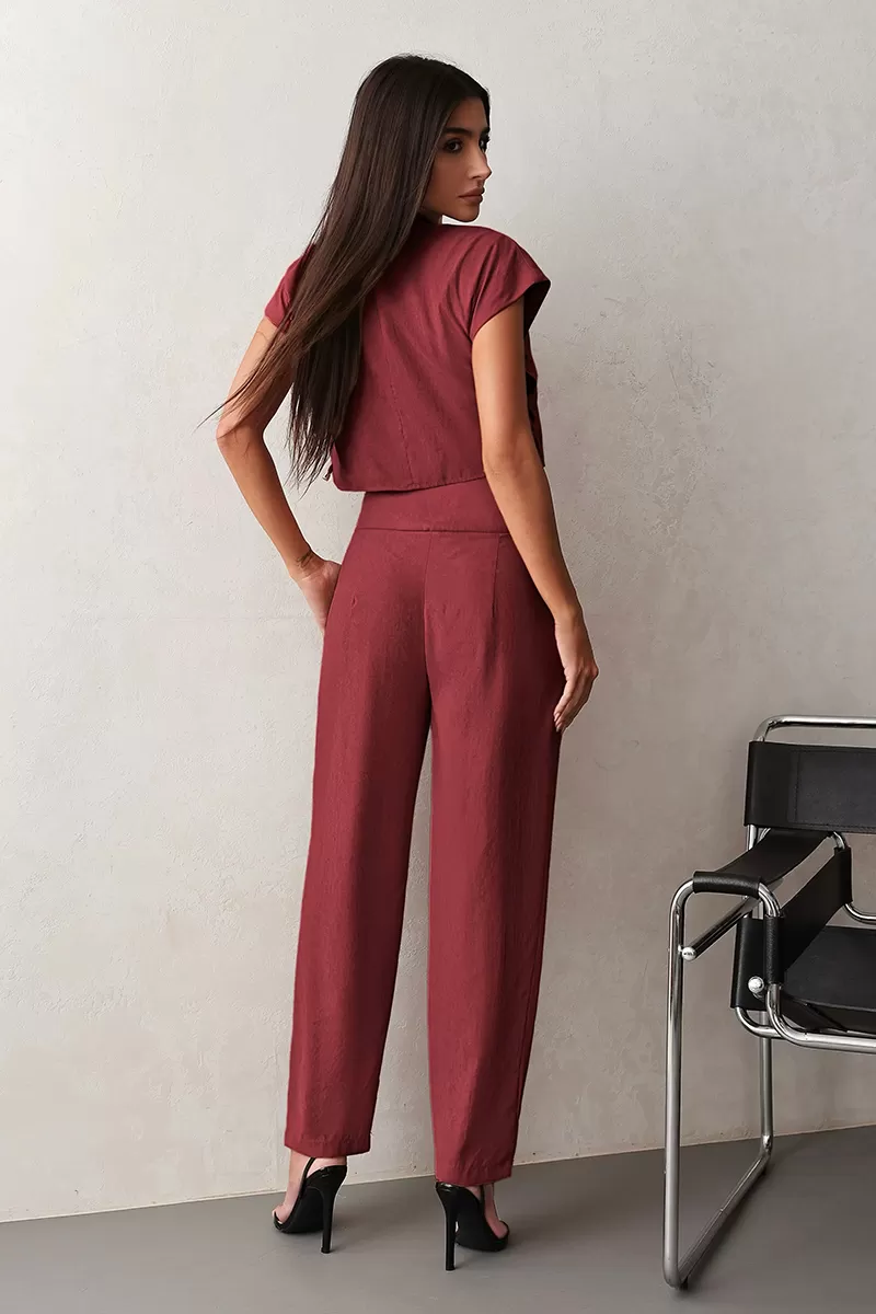 Dot Clothing - Set Dot Clothing Shirt and Pants Eyelets Marsala - 2668MARSALA Dot Clothing - Set Dot Clothing Shirt and Pants Eyelets Marsala - 2668MARSALA
