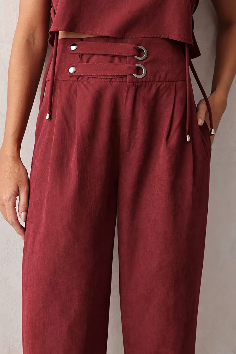 Dot Clothing - Set Dot Clothing Shirt and Pants Eyelets Marsala - 2668MARSALA Dot Clothing - Set Dot Clothing Shirt and Pants Eyelets Marsala - 2668MARSALA