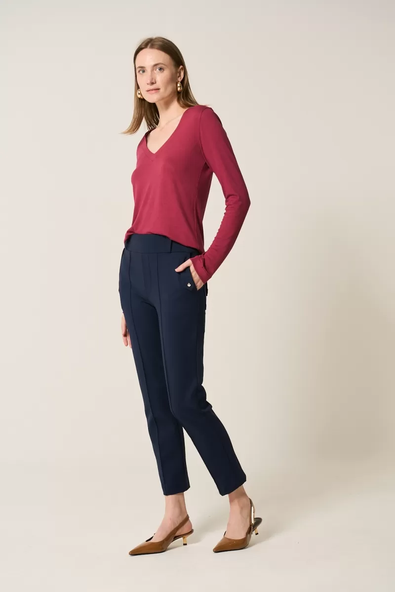 Hidrogênio - LONG SLEEVE V-NECK BLOUSE WITH EDGE - 20362097 Hidrogênio - LONG SLEEVE V-NECK BLOUSE WITH EDGE - 20362097