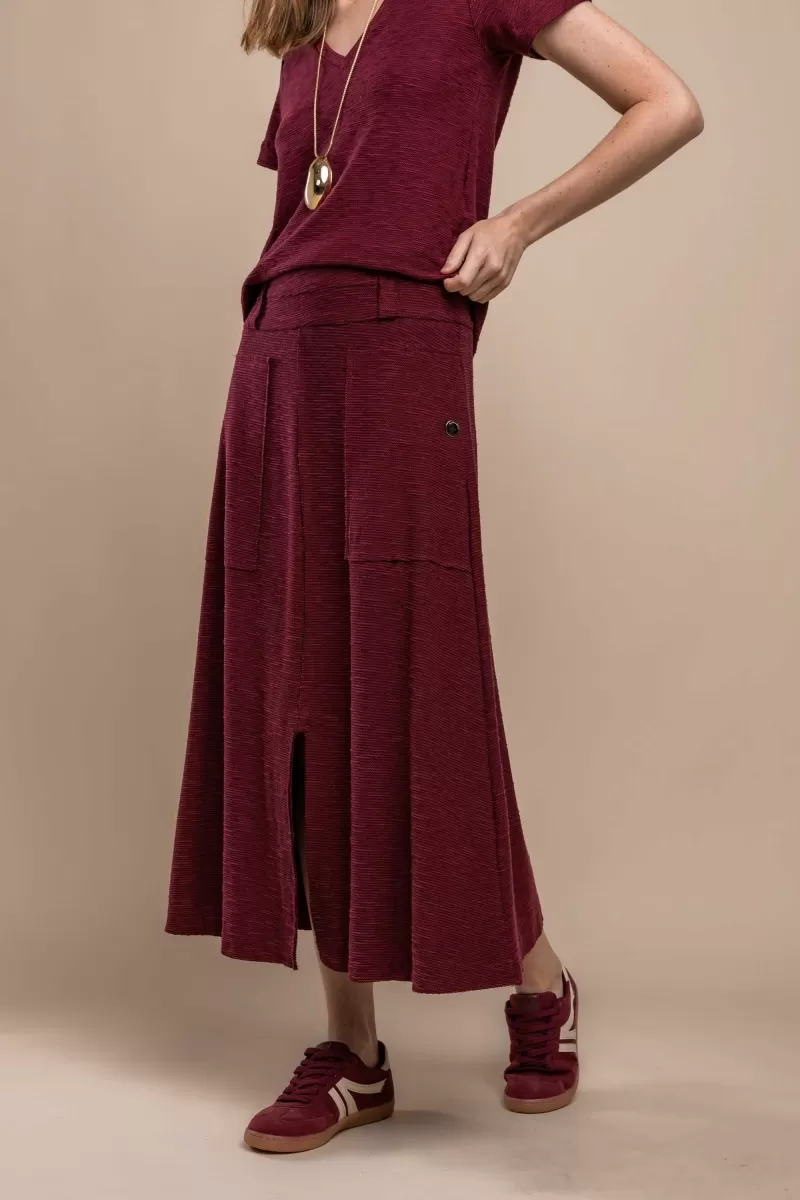 Hidrogênio - MIDI SKIRT WITH BORDO THREAD POCKET - 20354097 Hidrogênio - MIDI SKIRT WITH BORDO THREAD POCKET - 20354097