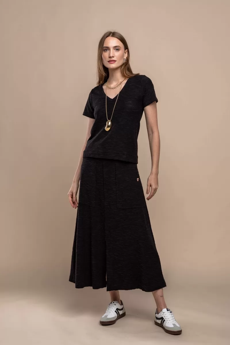 Hidrogênio - MIDI SKIRT WITH BLACK THREAD POCKET - 20354001 Hidrogênio - MIDI SKIRT WITH BLACK THREAD POCKET - 20354001