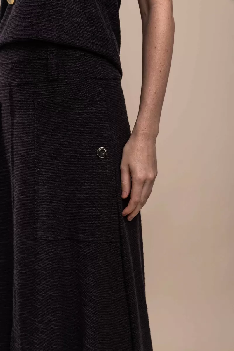Hidrogênio - MIDI SKIRT WITH BLACK THREAD POCKET - 20354001 Hidrogênio - MIDI SKIRT WITH BLACK THREAD POCKET - 20354001