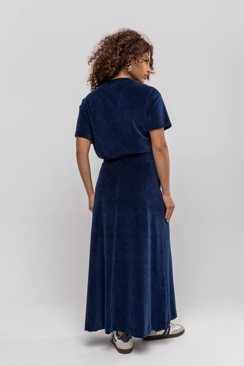 Hidrogênio - SEMI-FLAT SKIRT WITH POCKETS NAVY - 20366004 Hidrogênio - SEMI-FLAT SKIRT WITH POCKETS NAVY - 20366004