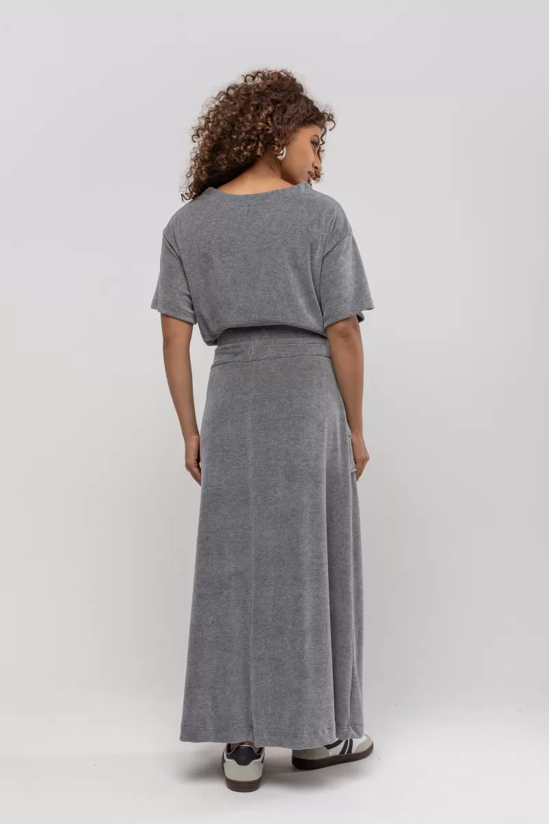 Hidrogênio - SEMI EVASE SKIRT WITH MIXED POCKETS - 20366014 Hidrogênio - SEMI EVASE SKIRT WITH MIXED POCKETS - 20366014