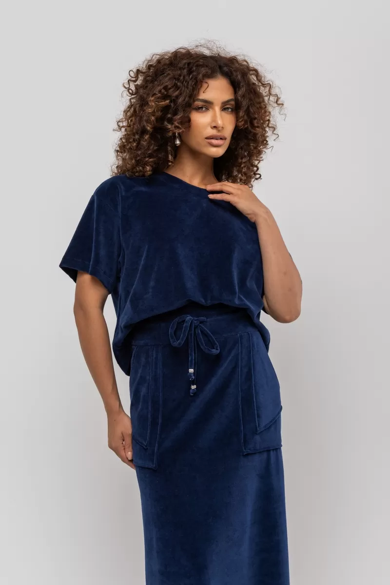 Hidrogênio - NAVY CROPPED T-SHIRT - 20372004 Hidrogênio - NAVY CROPPED T-SHIRT - 20372004