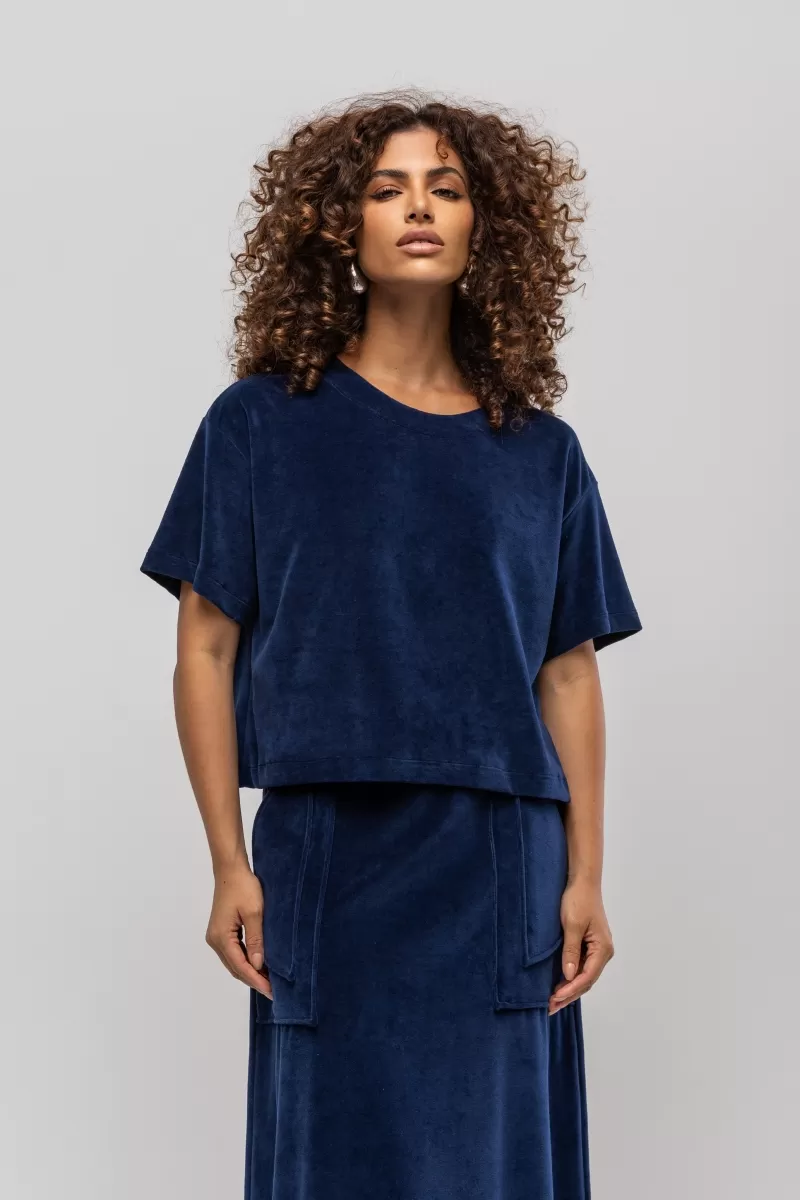 Hidrogênio - NAVY CROPPED T-SHIRT - 20372004 Hidrogênio - NAVY CROPPED T-SHIRT - 20372004