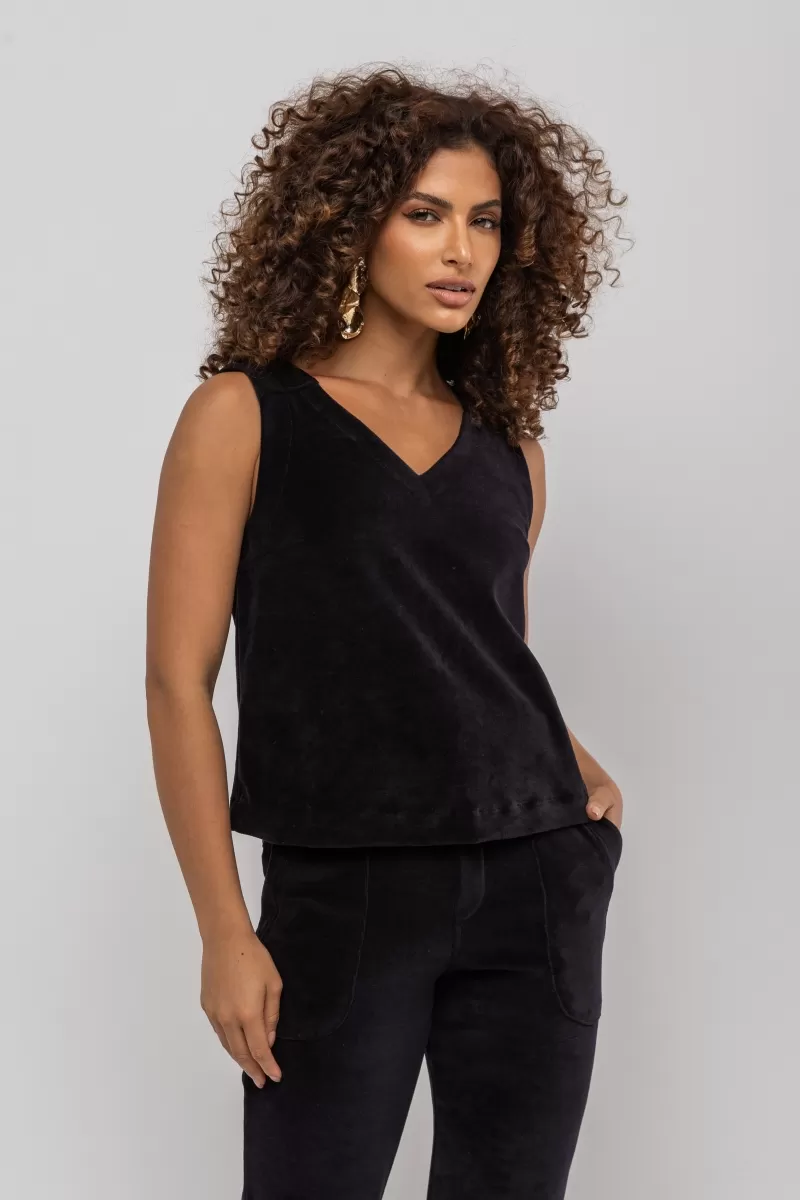 Hidrogênio - BLACK CUT-OUT TANK TOP - 20373001 Hidrogênio - BLACK CUT-OUT TANK TOP - 20373001
