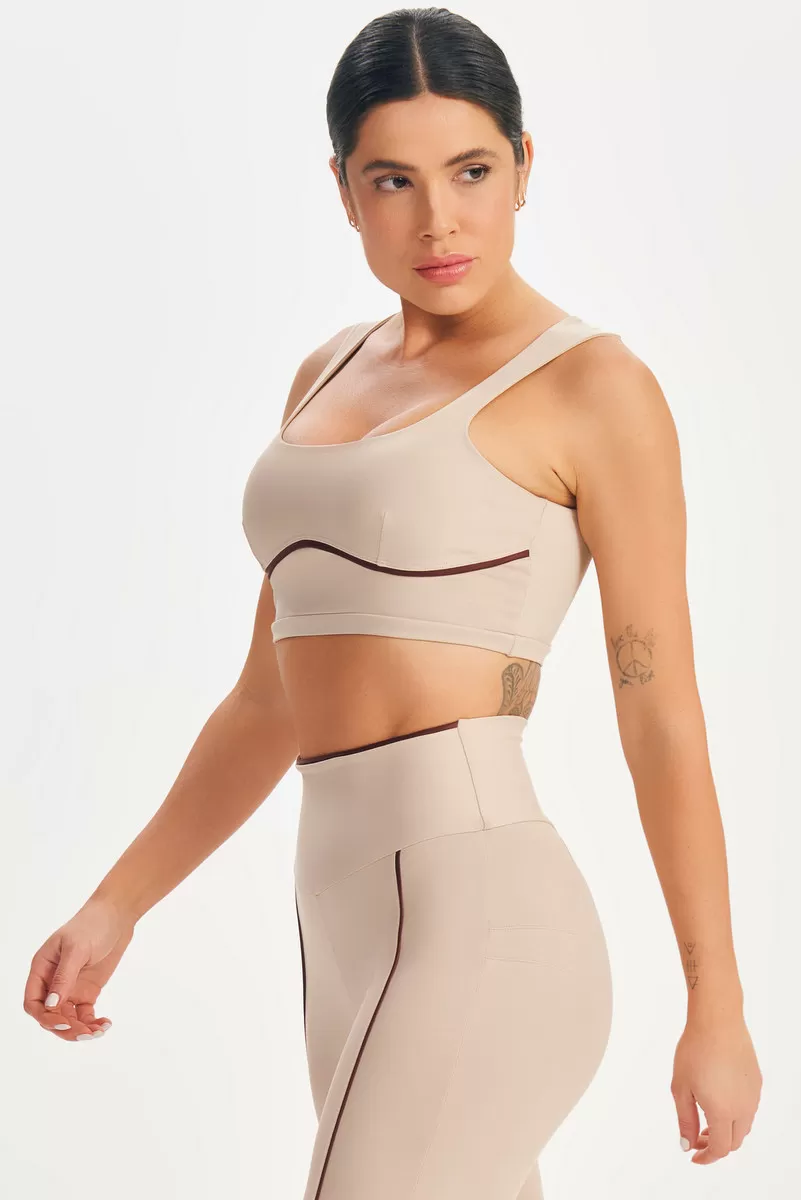 Lets Gym - Stylish Nude Top - 2569ND Lets Gym - Stylish Nude Top - 2569ND