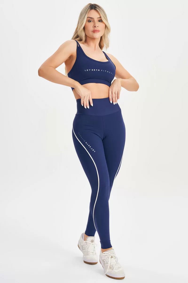Lets Gym - Lets Basic Navy Blue Leggings - 2580AZM Lets Gym - Lets Basic Navy Blue Leggings - 2580AZM