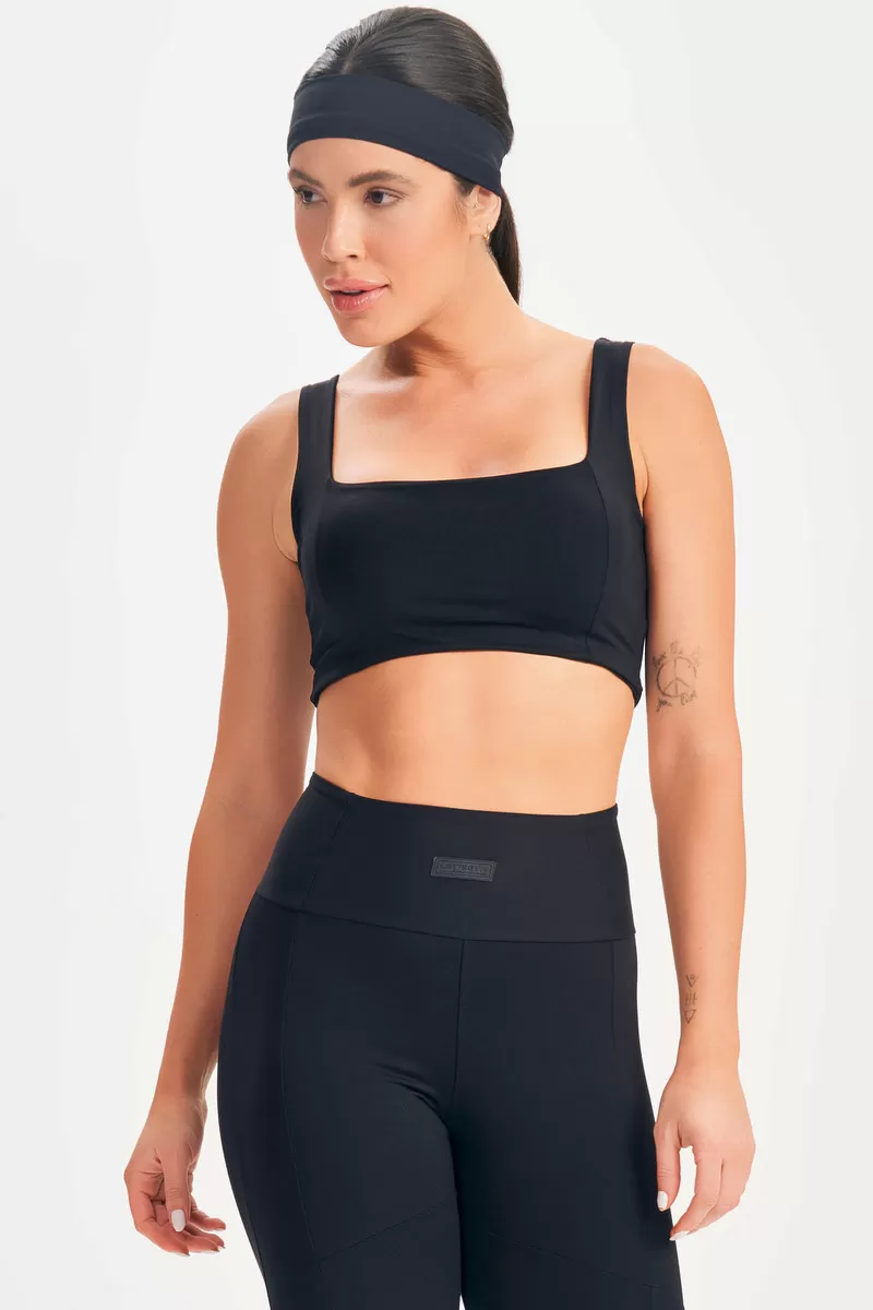 Lets Gym - Black Push Top - 2603PT