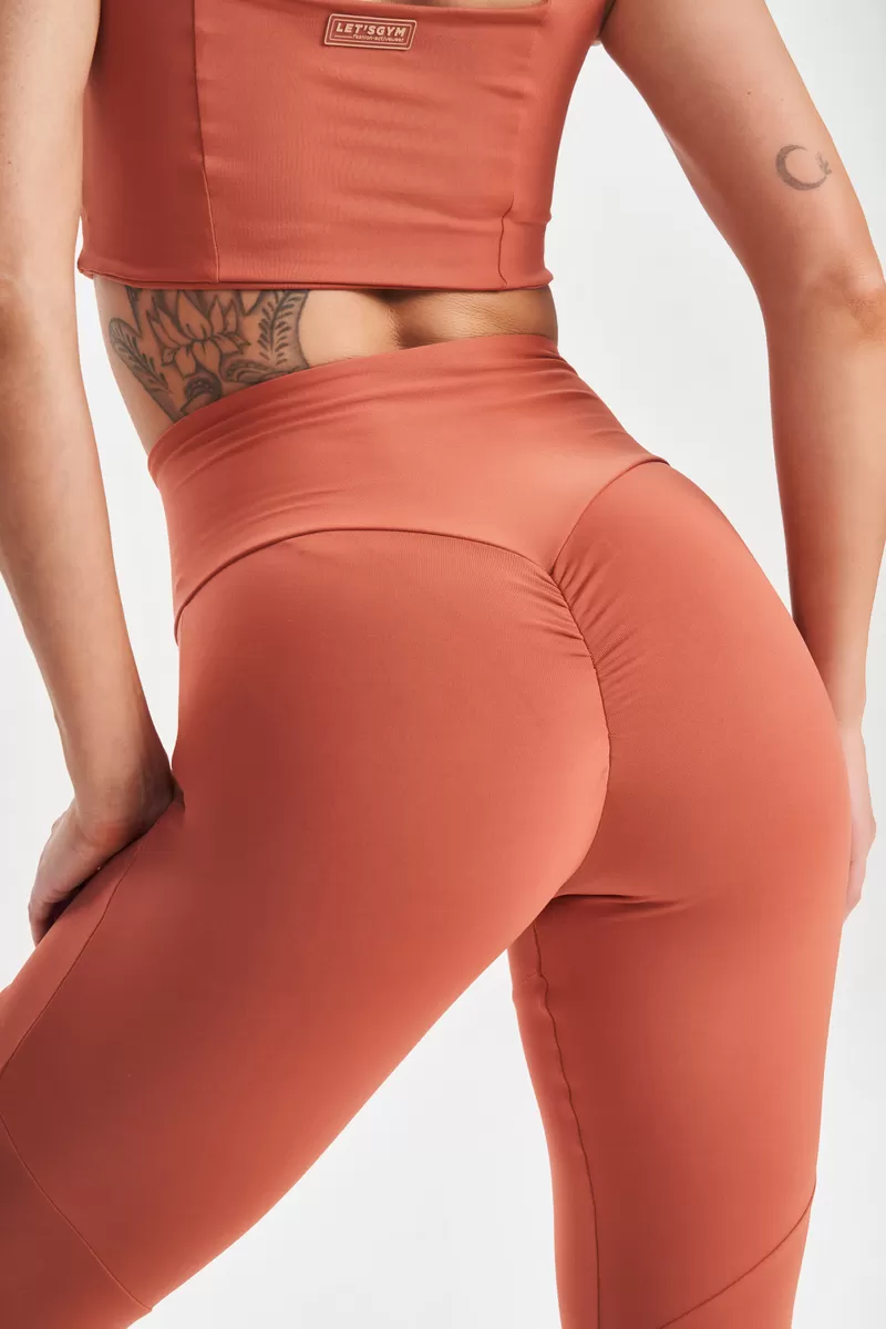Lets Gym - Terracotta Push Legging - 2604TR Lets Gym - Terracotta Push Legging - 2604TR