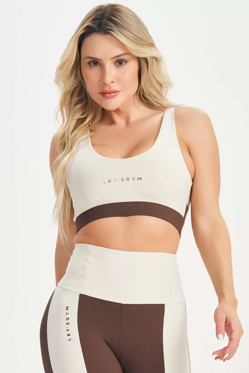Lets Gym - Basic Deep Off White Top - 2606OF