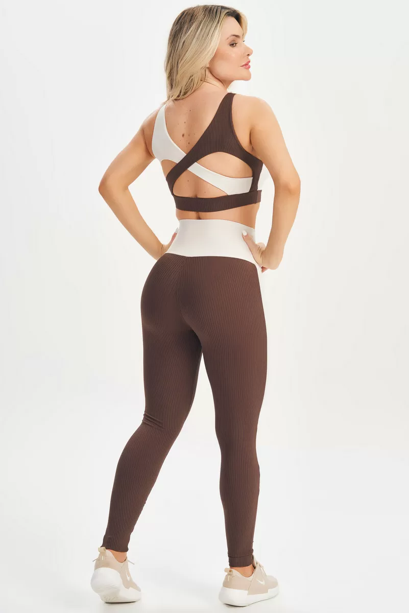 Lets Gym - Deep Coffee Leggings - 2607CF Lets Gym - Deep Coffee Leggings - 2607CF