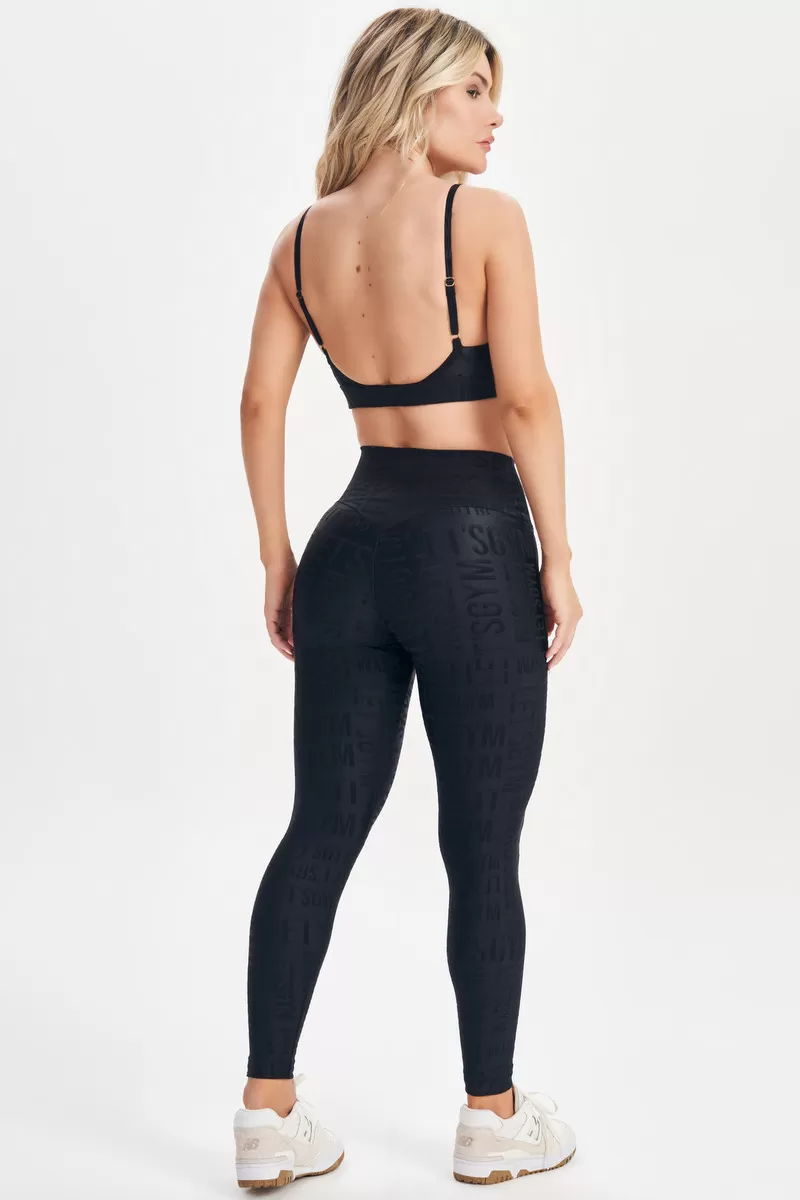 Lets Gym - Black Velvet Name Top - 2627PT Lets Gym - Black Velvet Name Top - 2627PT