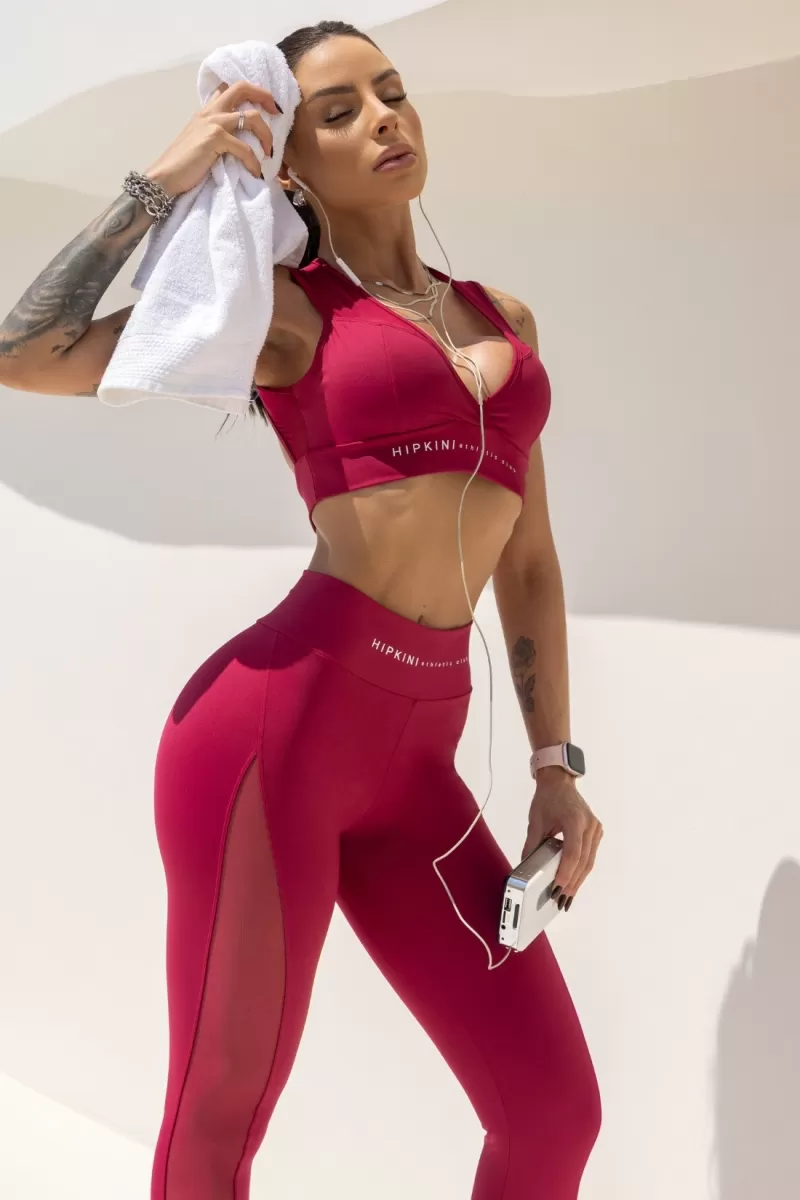 Hipkini - Legging Runner Marsala with Silk - 33331117
