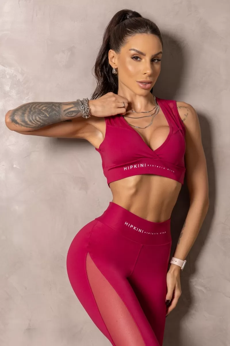 Hipkini - Legging Runner Marsala with Silk - 33331117