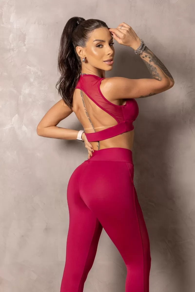 Hipkini - Legging Runner Marsala with Silk - 33331117
