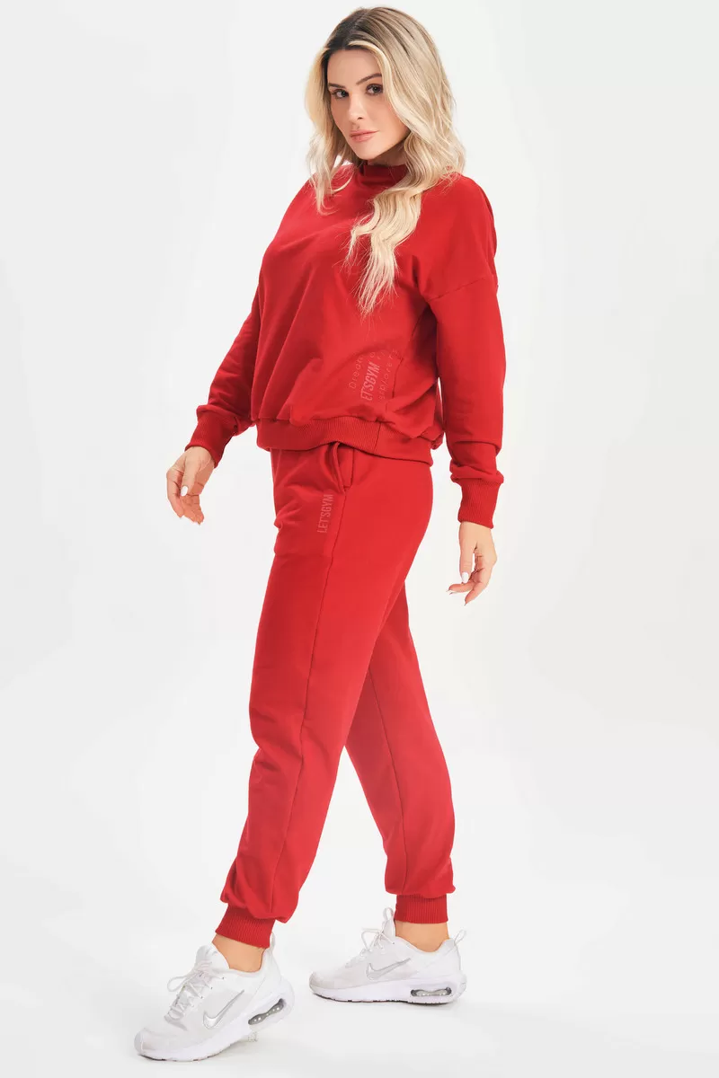 Lets Gym - Red Relax Blouse - 2632VM Lets Gym - Red Relax Blouse - 2632VM