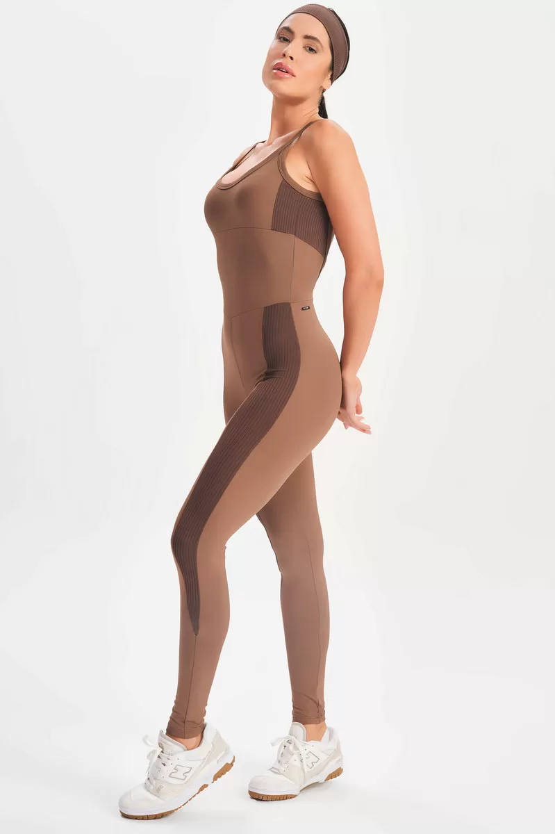 Lets Gym - Radiant Coffee Jumpsuit - 2643CF Lets Gym - Radiant Coffee Jumpsuit - 2643CF
