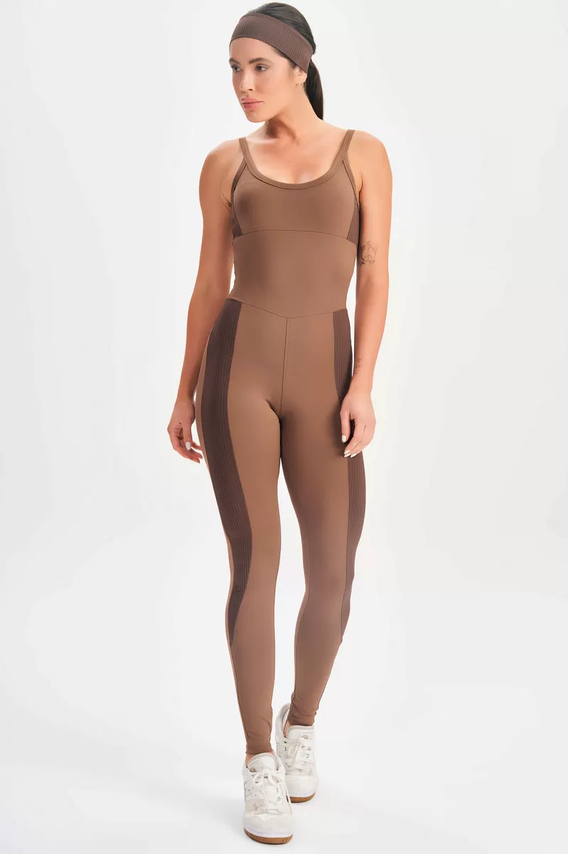 Lets Gym - Radiant Coffee Jumpsuit - 2643CF Lets Gym - Radiant Coffee Jumpsuit - 2643CF