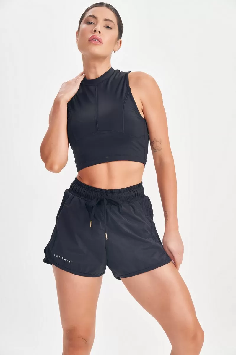 Lets Gym - Black Shorts Up - 2647PT