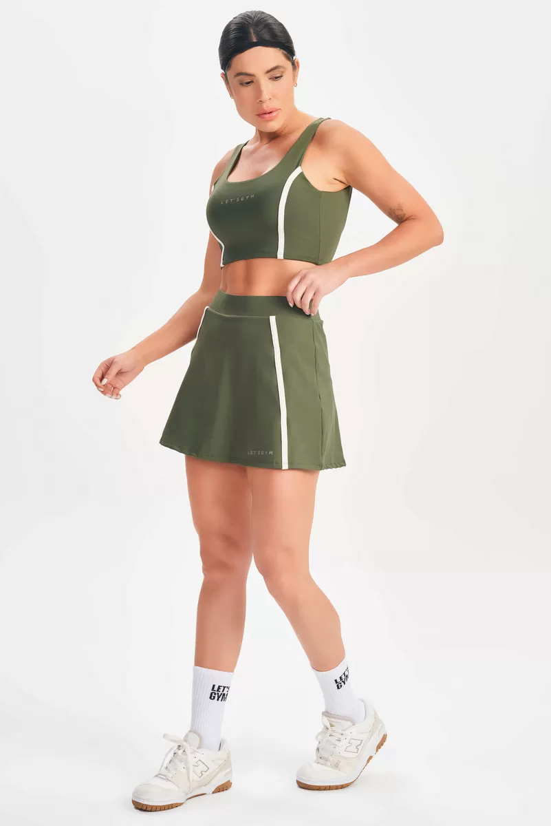 Lets Gym - Cropped Drop Shot Military Green - 2684VDM Lets Gym - Cropped Drop Shot Military Green - 2684VDM