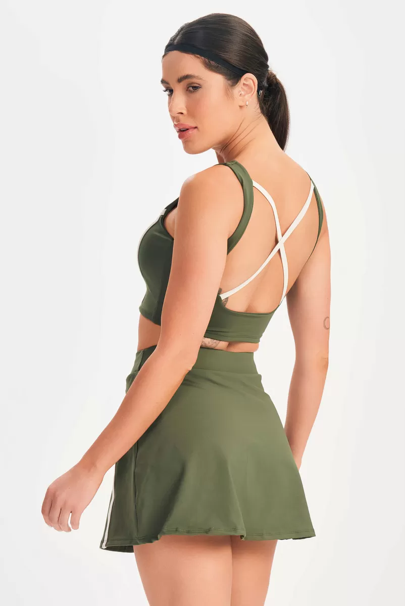 Lets Gym - Cropped Drop Shot Military Green - 2684VDM Lets Gym - Cropped Drop Shot Military Green - 2684VDM