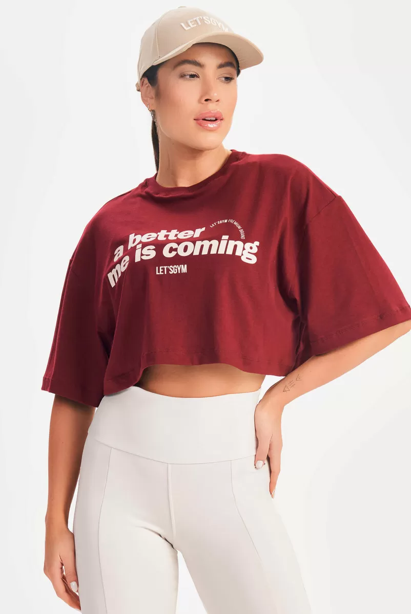 Lets Gym - Cropped Is Coming Marsala - 2698MS