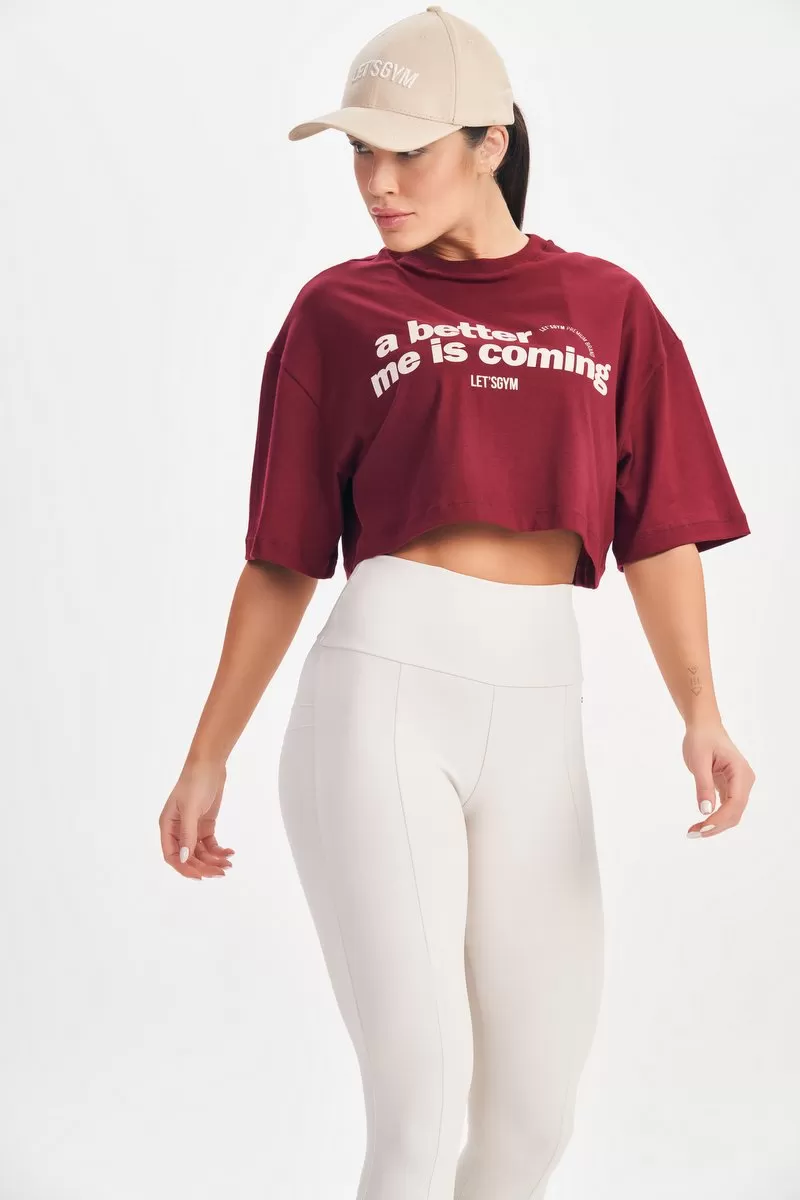 Lets Gym - Cropped Is Coming Marsala - 2698MS
