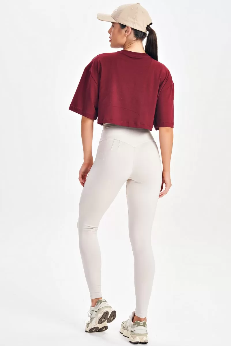 Lets Gym - Cropped Is Coming Marsala - 2698MS