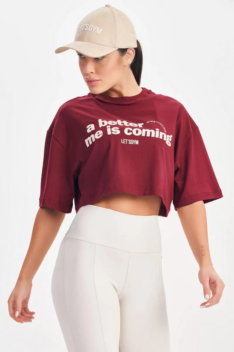 Lets Gym - Cropped Is Coming Marsala - 2698MS