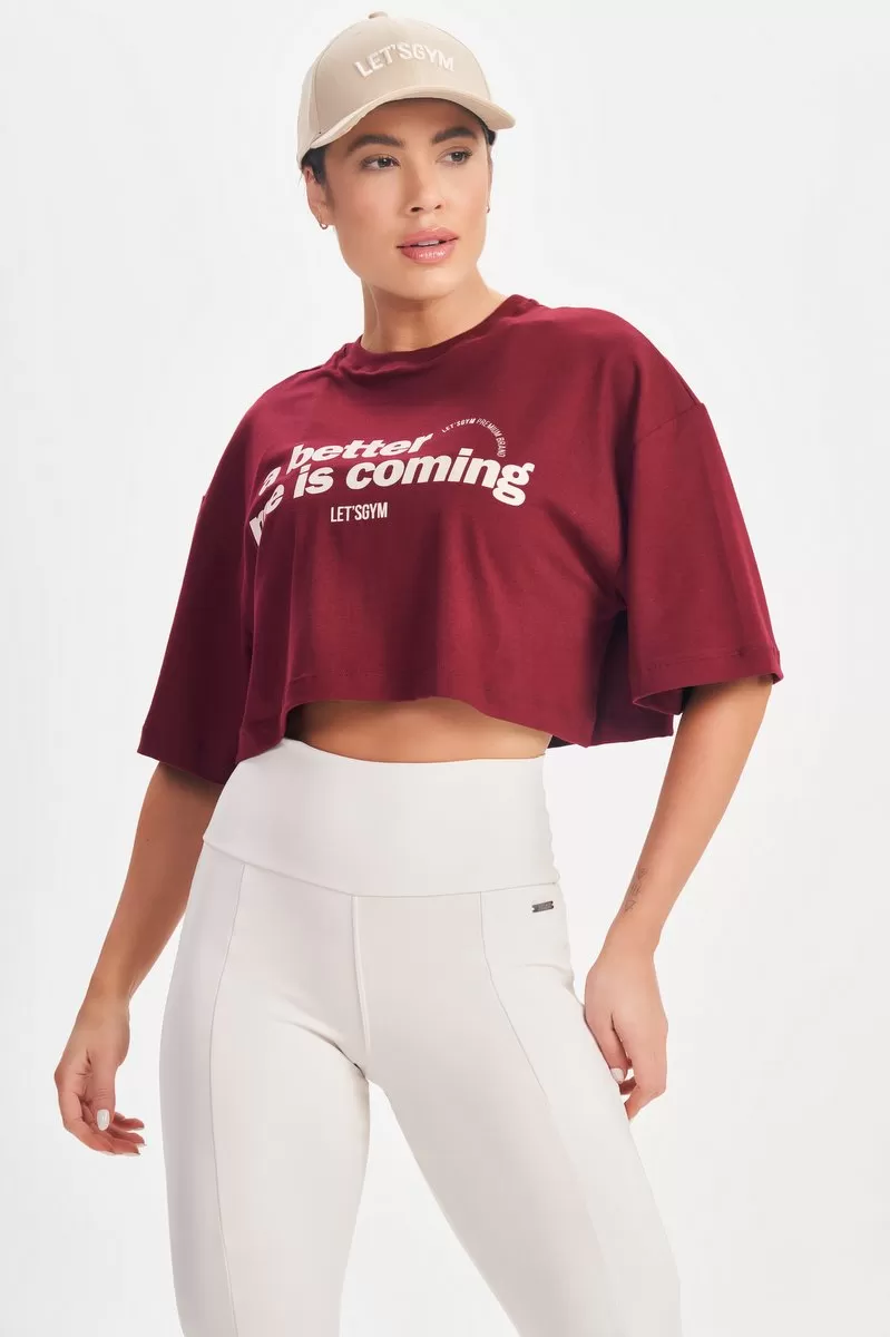 Lets Gym - Cropped Is Coming Marsala - 2698MS