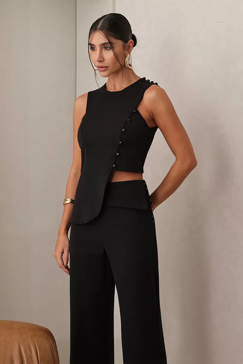 Dot Clothing - Set Dot Clothing Tailoring Black Button Detail - 2699PRETO Dot Clothing - Set Dot Clothing Tailoring Black Button Detail - 2699PRETO