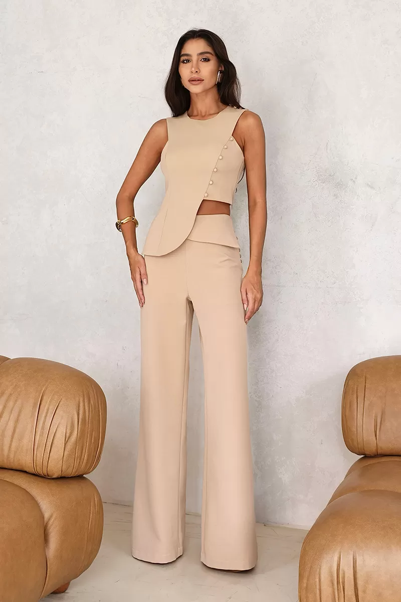 Dot Clothing - Set Dot Clothing Tailoring Det Beige Button - 2699BEGE Dot Clothing - Set Dot Clothing Tailoring Det Beige Button - 2699BEGE
