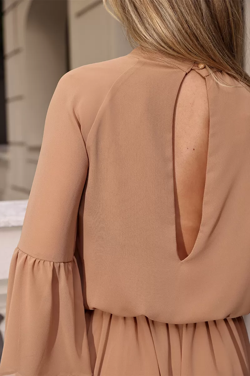 Dot Clothing - Romper Dot Clothing Frill Sleeve Beige - 2689BEGE Dot Clothing - Romper Dot Clothing Frill Sleeve Beige - 2689BEGE