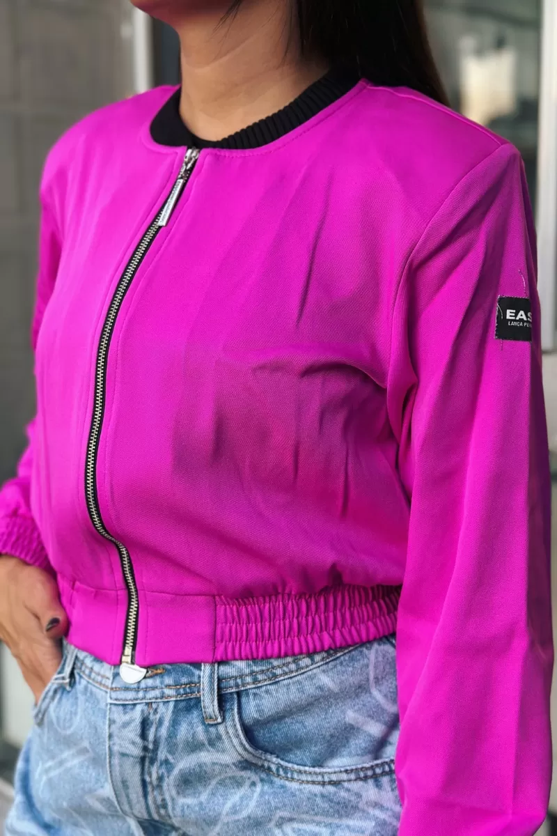 LANÇA PERFUME - Medium Bomber Jacket With Front Zipper Lança Perfume - 1039 LANÇA PERFUME - Medium Bomber Jacket With Front Zipper Lança Perfume - 1039