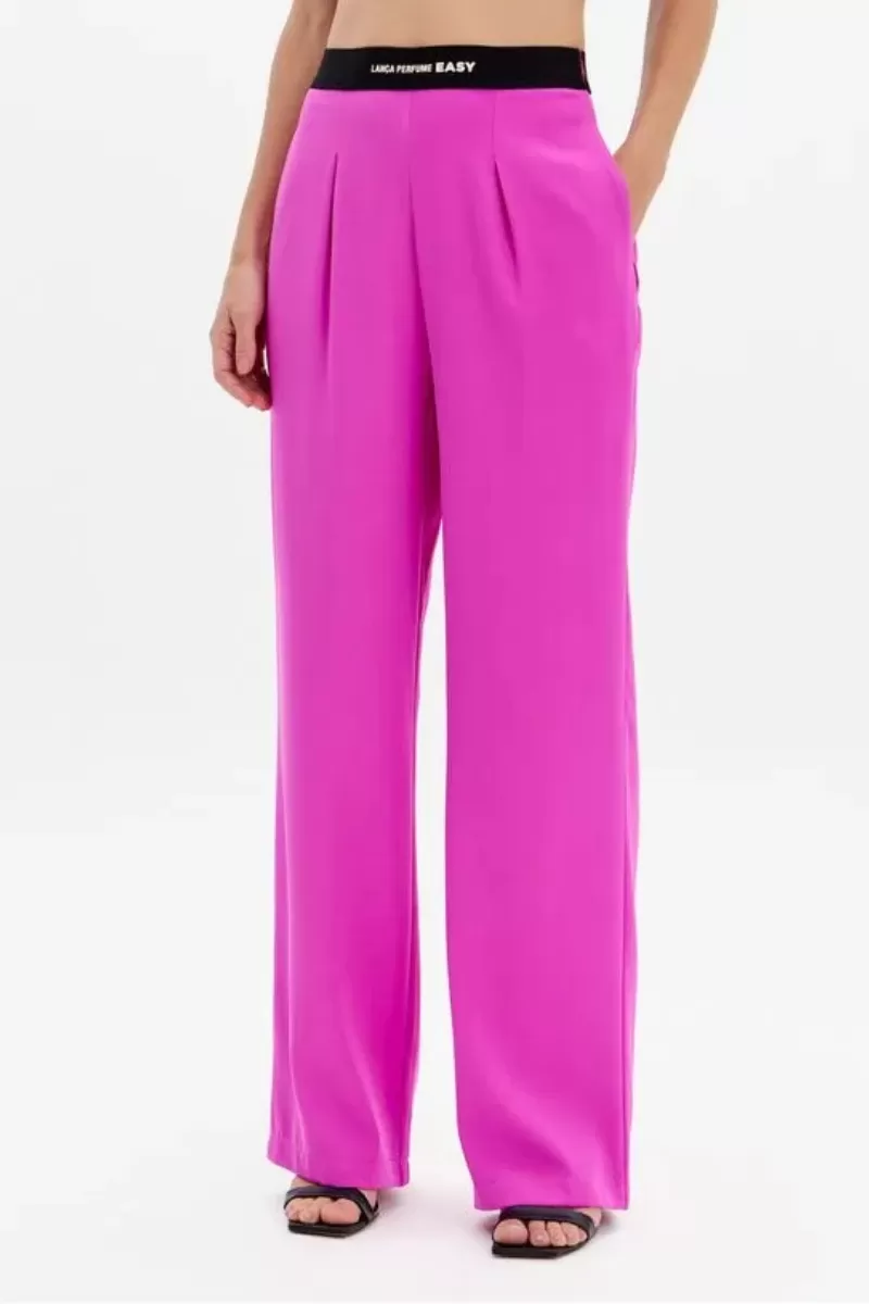 LANÇA PERFUME - Wide Leg Pants With Elastic And High Waist Lança Perfume - 2837RS LANÇA PERFUME - Wide Leg Pants With Elastic And High Waist Lança Perfume - 2837RS