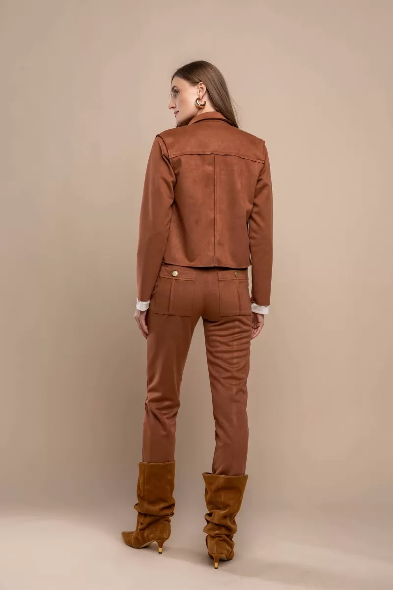 Hidrogênio - COGNAC COAT WITH THREAD POCKETS - 20458579 Hidrogênio - COGNAC COAT WITH THREAD POCKETS - 20458579