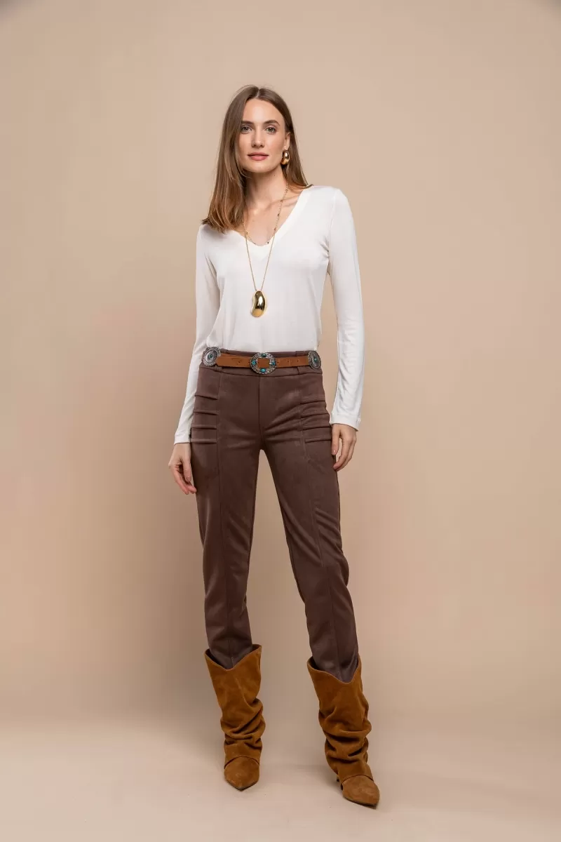 Hidrogênio - CHOCOLATE PLEATED PANTS - 20465032 Hidrogênio - CHOCOLATE PLEATED PANTS - 20465032